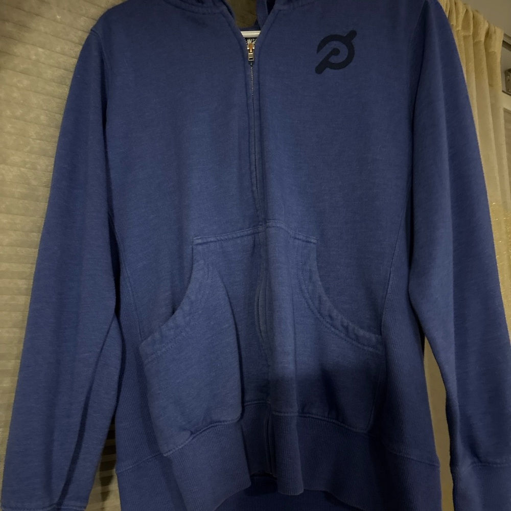 Peloton Blue Zip-Up Sweater